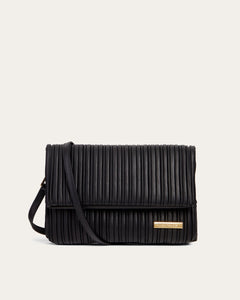 Mari Small Crossbody, Black Pleats Handbags dear-frances 