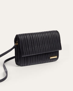 Mari Small Crossbody, Black Pleats Handbags dear-frances 