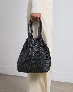 Dante Bucket Bag, Black Weave Handbags dear-frances 